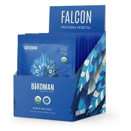 Birdman Falcon Proteina Vegetal Organica en Polvo (Vegana) Certificada USDA Caja con 12 Sobres Sabor Natural