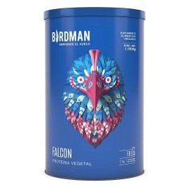 Birdman Falcon Proteina Vegetal Organica en Polvo (Vegana) Certificada USDA Sabor Fresa 1.170Kg.