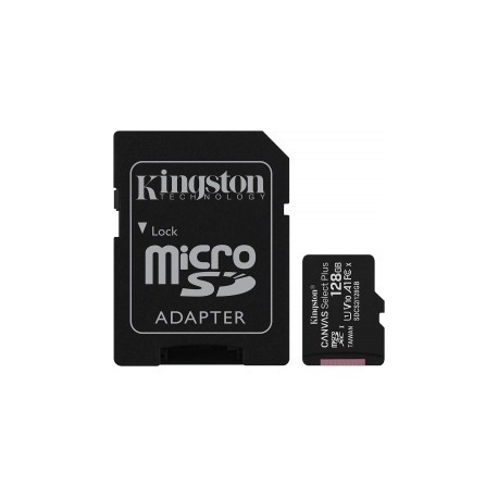 Kingston MicroSDXC Select Plus 128GB (Con Adaptador a SD) Clase 10, UHS-I, U1, V10 Lectura: 100MB/s (SDCS2/128GB)