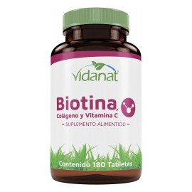Vidanat Biotina + Colageno + Vitamina C 180 Tabletas