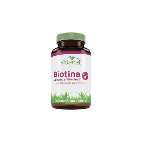 Vidanat Biotina + Colageno + Vitamina C 180 Tabletas