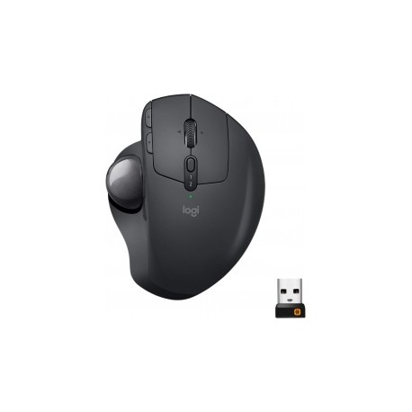 Logitech MX ERGO Mouse Trackball Inalámbrico Avanzado Para PC y Mac Ergonómico Bisagra Ajustable Batería Recargable Color Negro