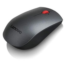 Lenovo Mouse Radio Frecuencia Inalámbrico Laser 1600 dpi Color Gris y Rojo