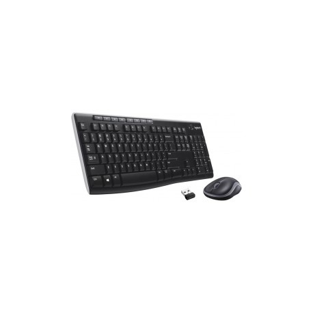 Logitech MK270 Combo Teclado y Mouse Inalámbricos para Windows, 2,4 GHz Inalámbrico, Mouse Compacto, 8 Botones de Acceso Multim