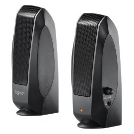 Logitech S120 Bocinas con Sonido Estéreo Entradas de 3.5 mm, Control de Volumen y Encenido - Color Negro