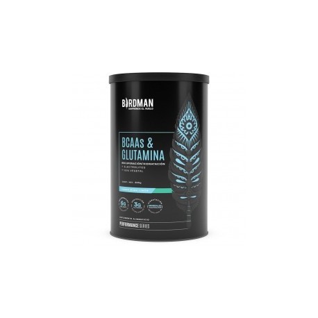 Birdman BCAAs + L-Glutamina Ratio (BCAA 2:1:1) 100% Vegetal, (Vegano), 0 Carbohidratos, con Vitamina B12, Minerales, Vitamina C