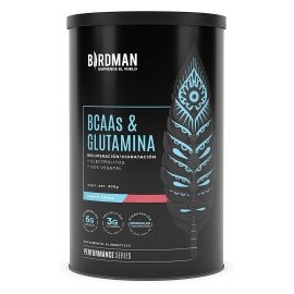Birdman BCAAs + L-Glutamina Ratio (BCAA 2:1:1) 100% Vegetal, (Vegano), 0 Carbohidratos, con Vitamina B12, Minerales, Vitamina C