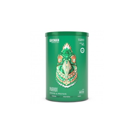 Birdman Parrot Greens & Protein Sabor Matcha Proteína Vegana 900g.